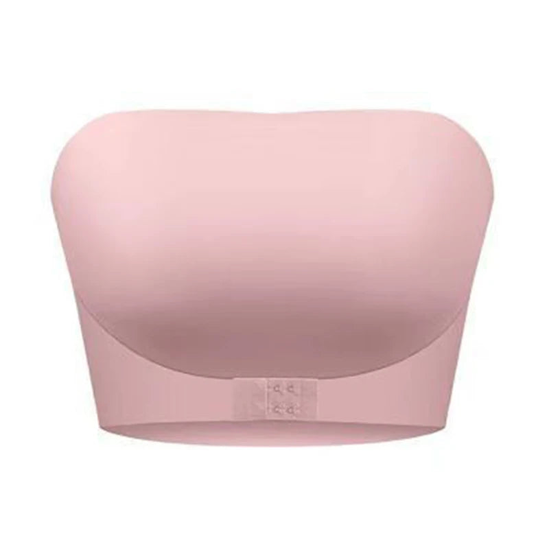 Women's Strapless Bra Seamless Wireless No Padding Front Button Bra Comfortable Smooth Silicone Everyday Non-slip Underwear